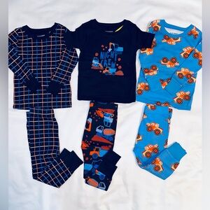 Old Navy Toddler Boy Trucks 6-piece Pajama Set B5